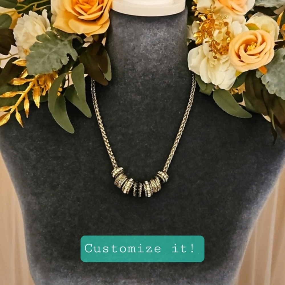 Nwot - Customizable Multi-Ring Necklace - Vintage… - image 1